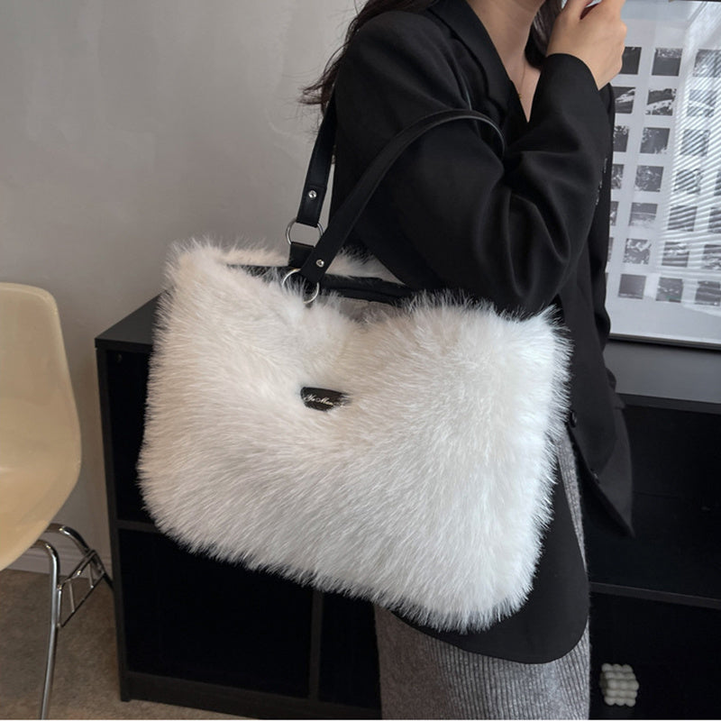 Plush Bag | Women's Flower Shoulder Bag Handbag